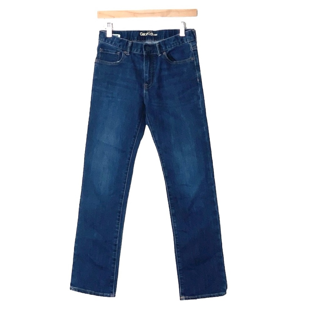 Gap Kids | Straight leg adjustable blue jeans size 14